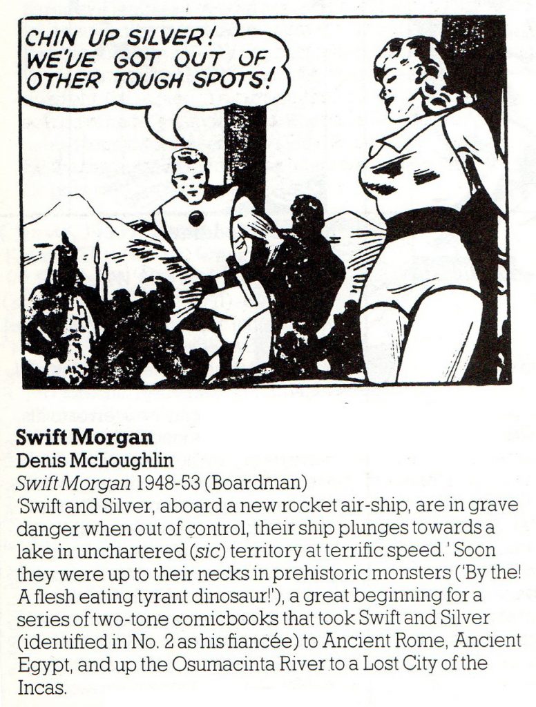 The Swift Morgan entry in the Encyclopedia Of Comic Characters by Dennis Gifford