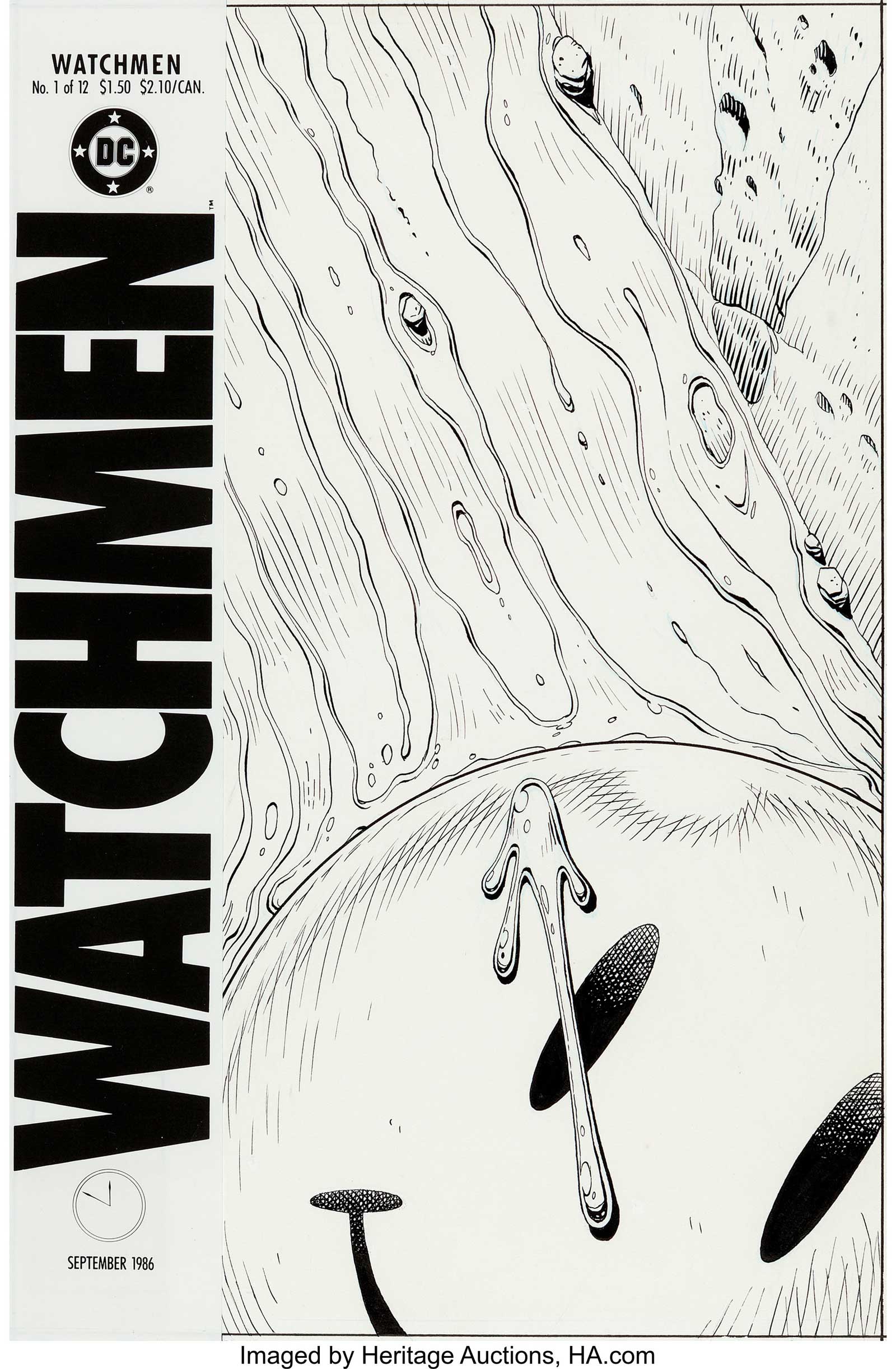 Dave Gibbons Watchmen #1 Cover Original Art (DC, 1986)