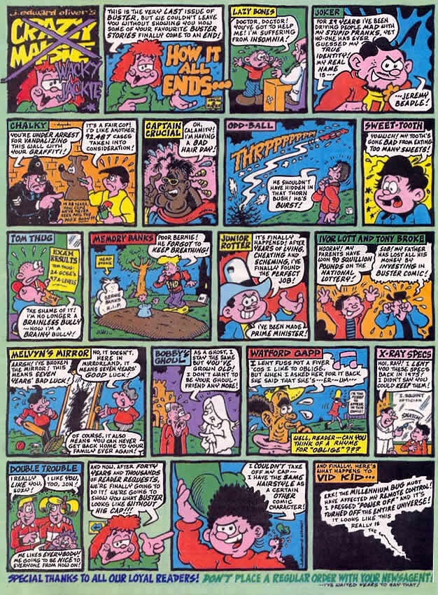 January 2000 - the last appearance of Buster and other characters until now