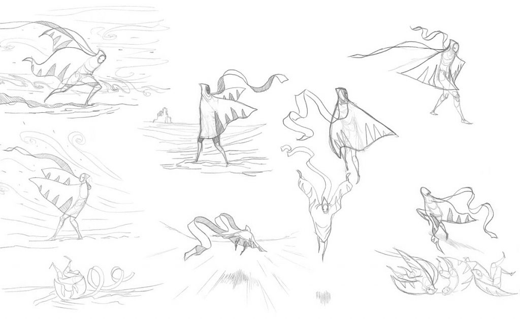 Character sketches, Journey™ ©2012, 2014 Sony Interactive Entertainment LLC. Journey is a trademark of Sony Interactive Entertainment LLC. Developed by Thatgamecompany