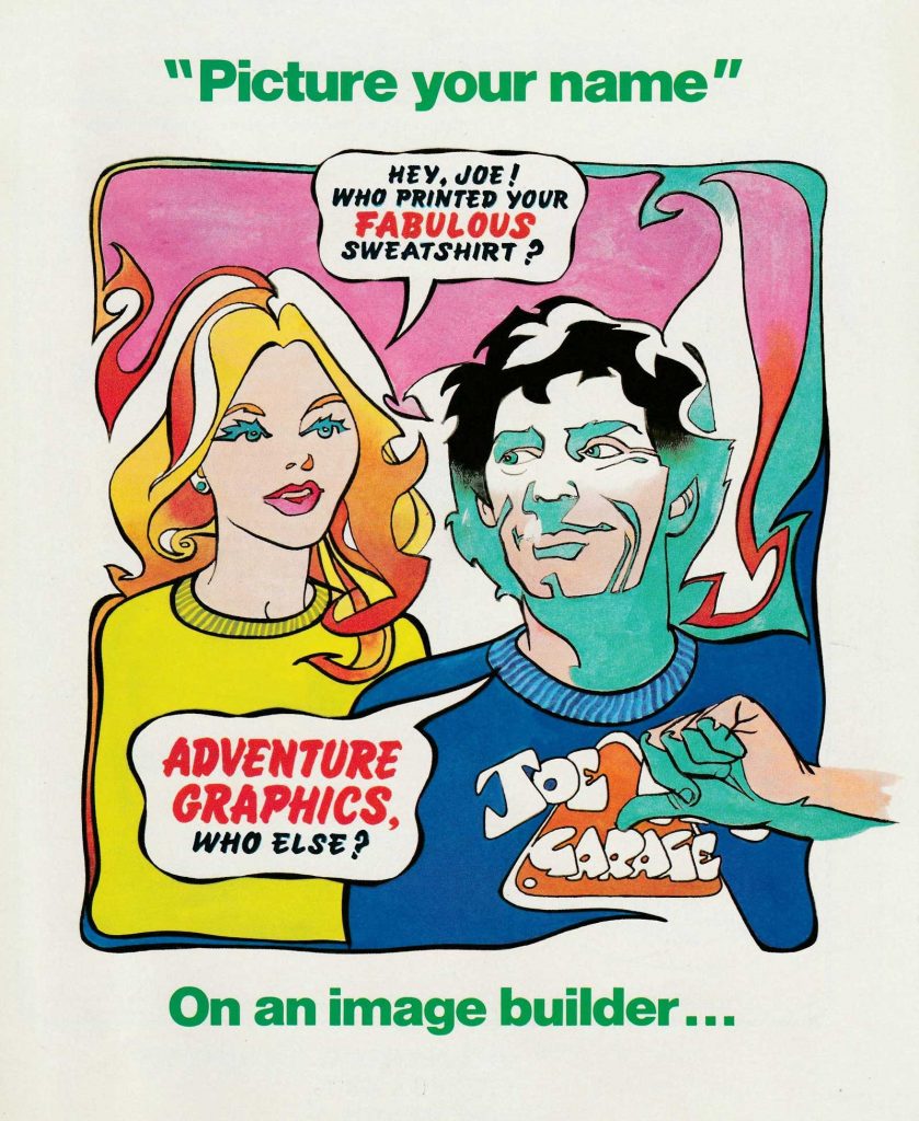 John M. Burns provided the cover for this Adventure Graphics promotional leaflet, commissioned by David Slinn