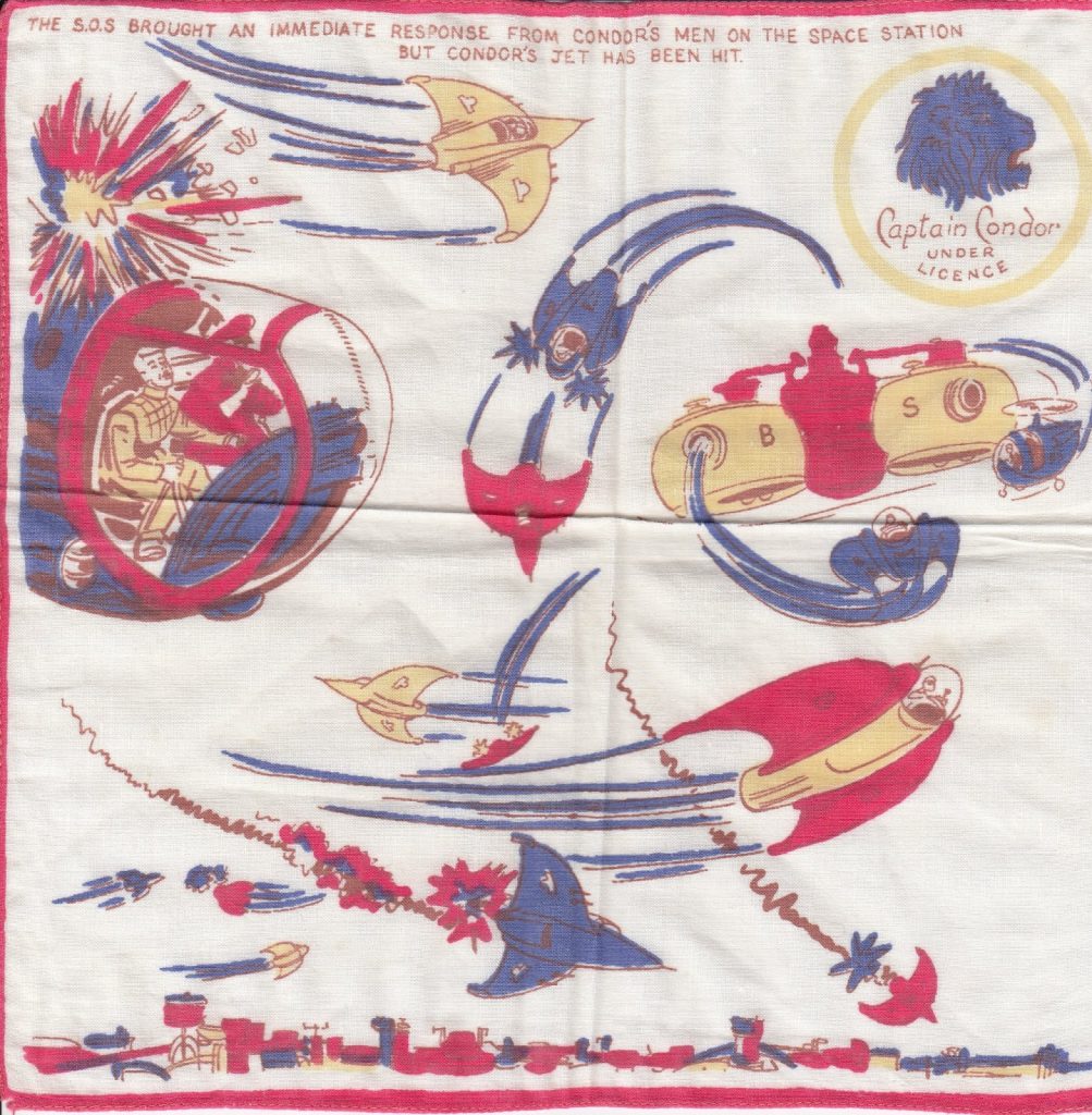 One of a number of Captain Condor handkerchiefs discovered by downthetubes contributor Richard Sheaf