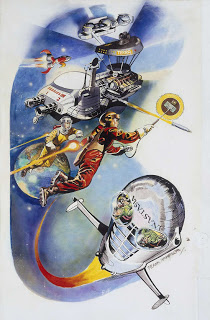 Dan Dare Science Museum Mural by Frank Hampson, created in the 1970s