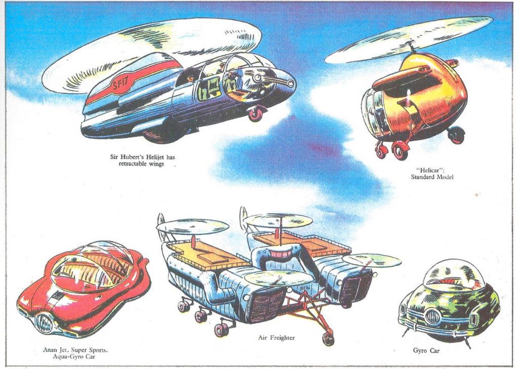 More designs for "Dan Dare" created by the team on the strip, featured in the Dan Dare Pop Up Book published in 1953 by Hulton Press