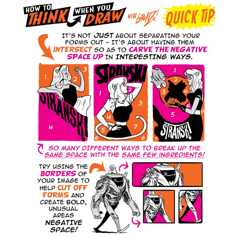 How to THINK when you draw Sample - art by Lorenzo Etherington