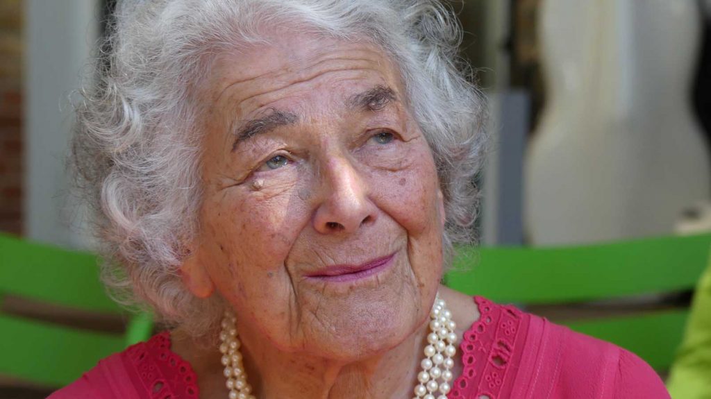 Judith Kerr on September 15, 2016 at Haus der Berliner Festspiele in Berlin at the section International Children's and Young Adult Literature of the 16th International Literature Festival Berlin. Photo: Christoph Rieger - Own work, CC BY-SA 4.0
