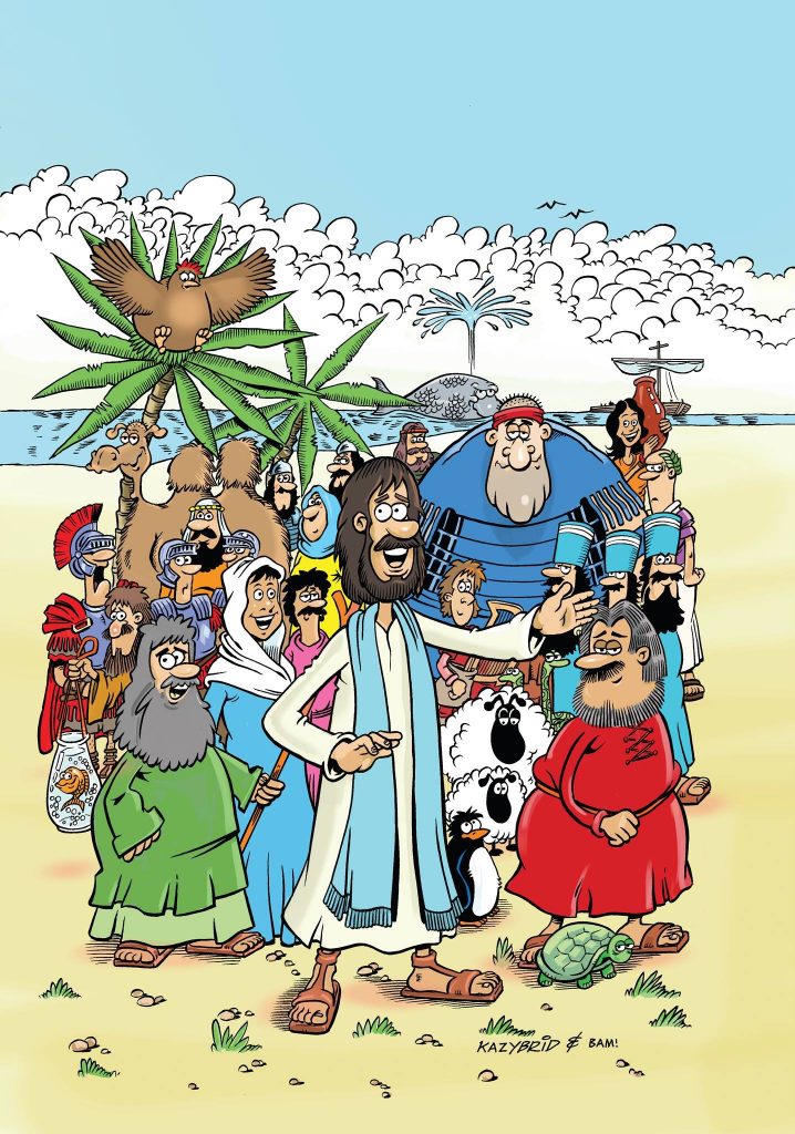 Pencils and colour of the cover for the Lion Kids Comics Bible - art by Mychailo Kazybrid