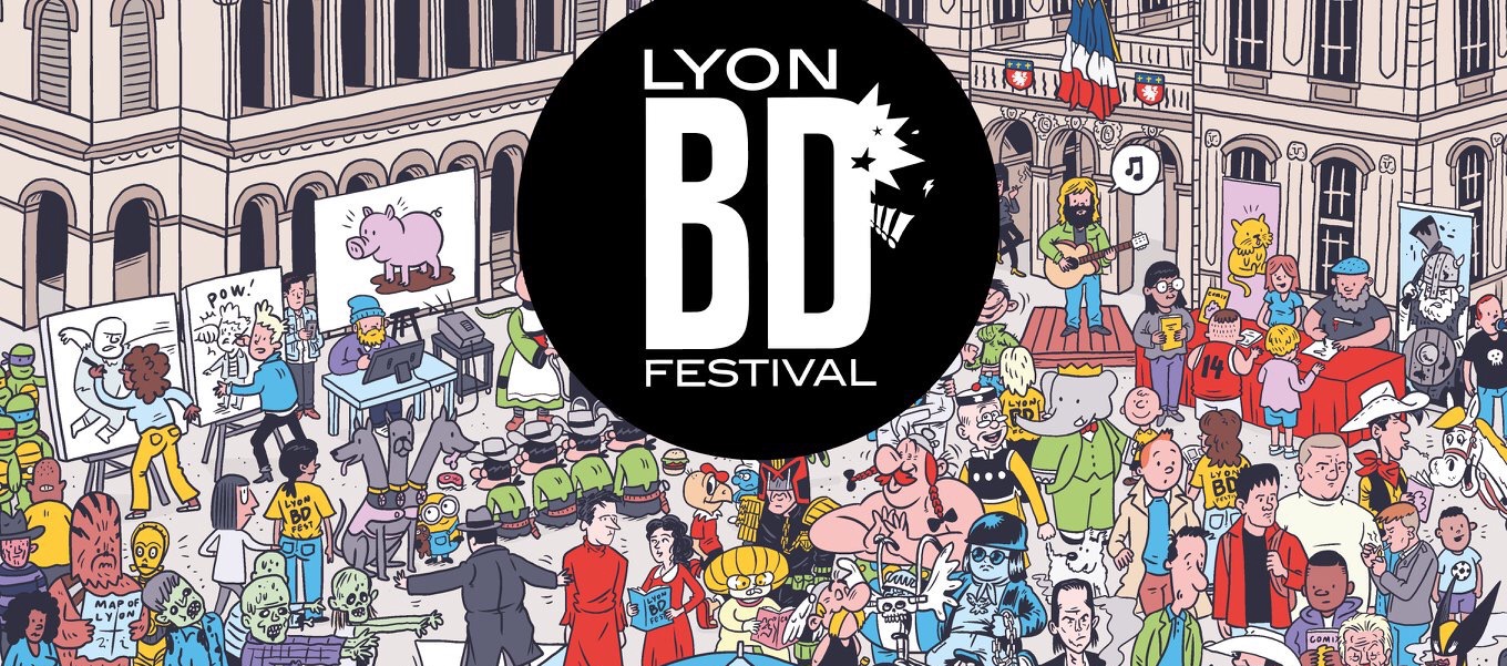 14th Lyon BD Festival poster by Luke McGarry SNIP