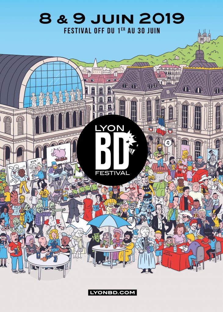 14th Lyon BD Festival poster by Luke McGarry
