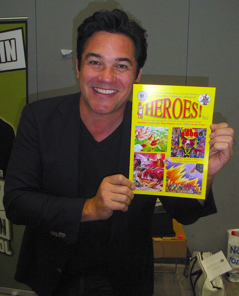 Hollywood actor Dean Cain gave the thumbs up to the Liverpool Lions Club's 'HEROES!' comic book creation at Liverpool Comic Con.
