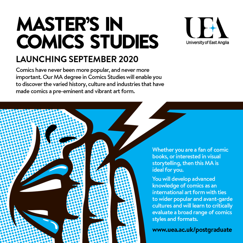 University of East Anglia Master's in Comic Art Announcement