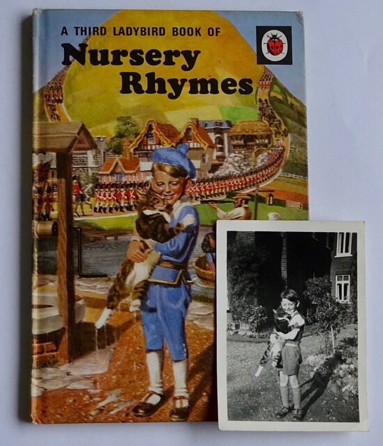 The Ladybird Book of Nursery Rhymes, and a photograph of Digby the Cat courtesy Peter Hampson