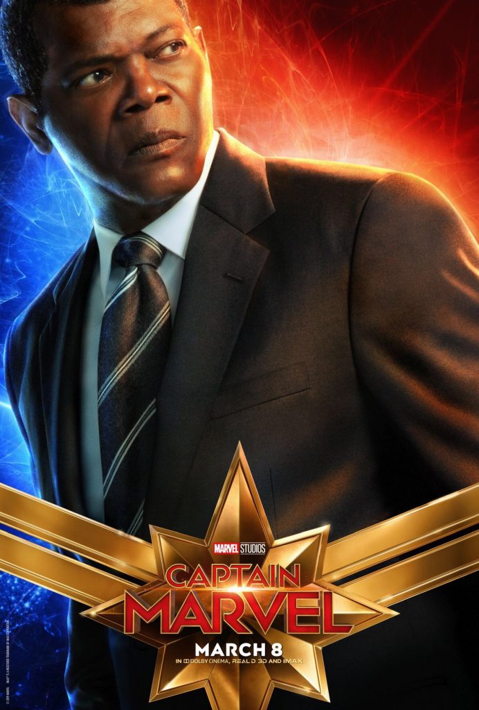 Samuel L. Jackson as Nick Fury - Captain Marvel Film Poster