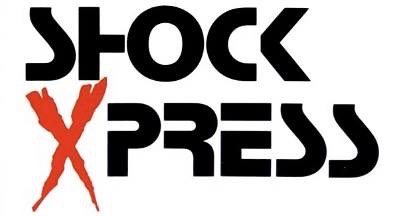 Dave Reeder’s first designed masthead, for Shock Xpress - trimmed Letraset and - the 'X' from the poster of "X The Unknown"!