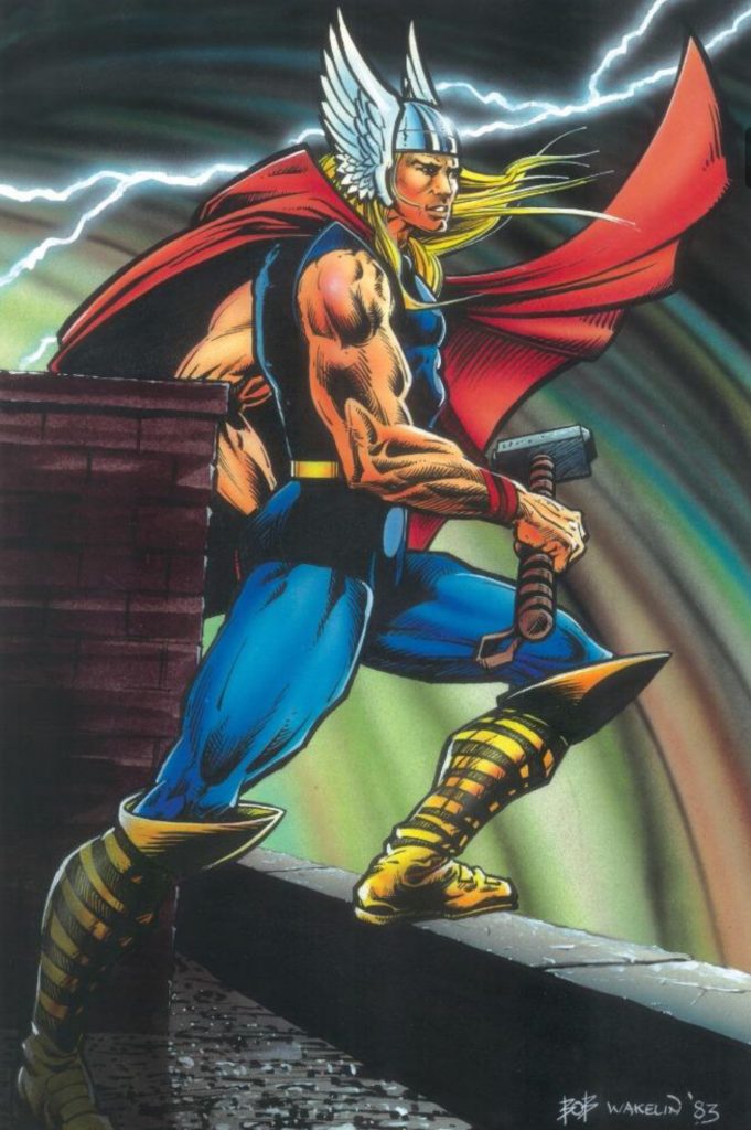 Art by Bob Wakelin for Marvel UK's short-lived Thor comic (#2)