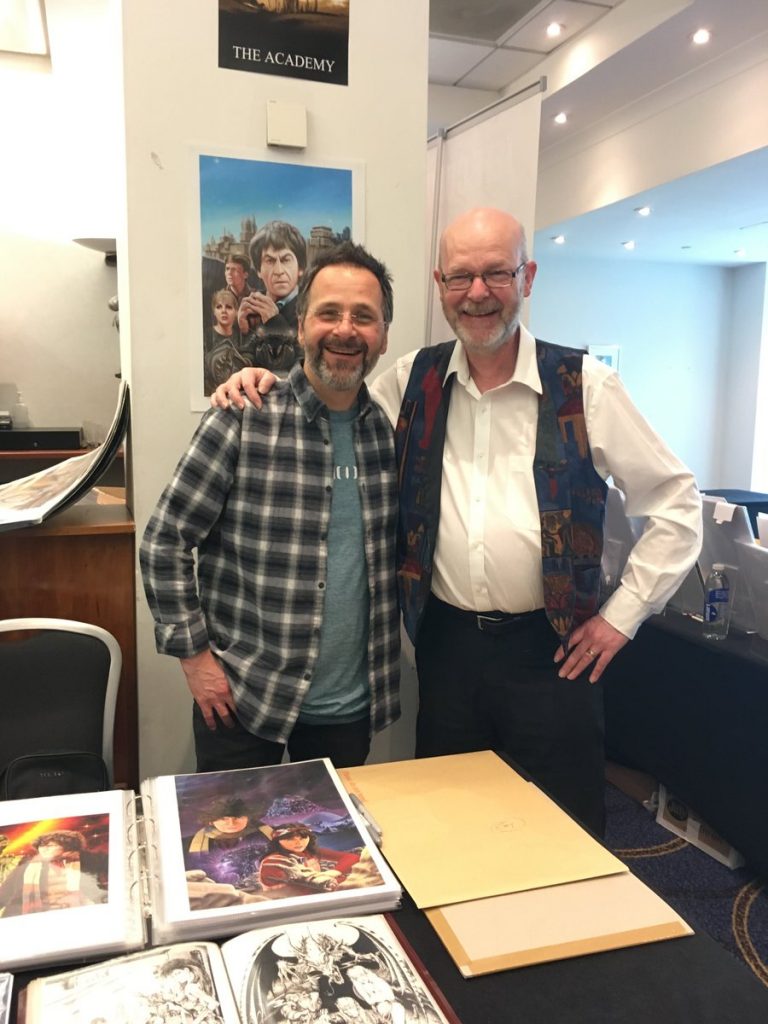 John Freeman (right) with artist Colin Howard at Capitol IV  in 2019. Photo: Michelle Howard
