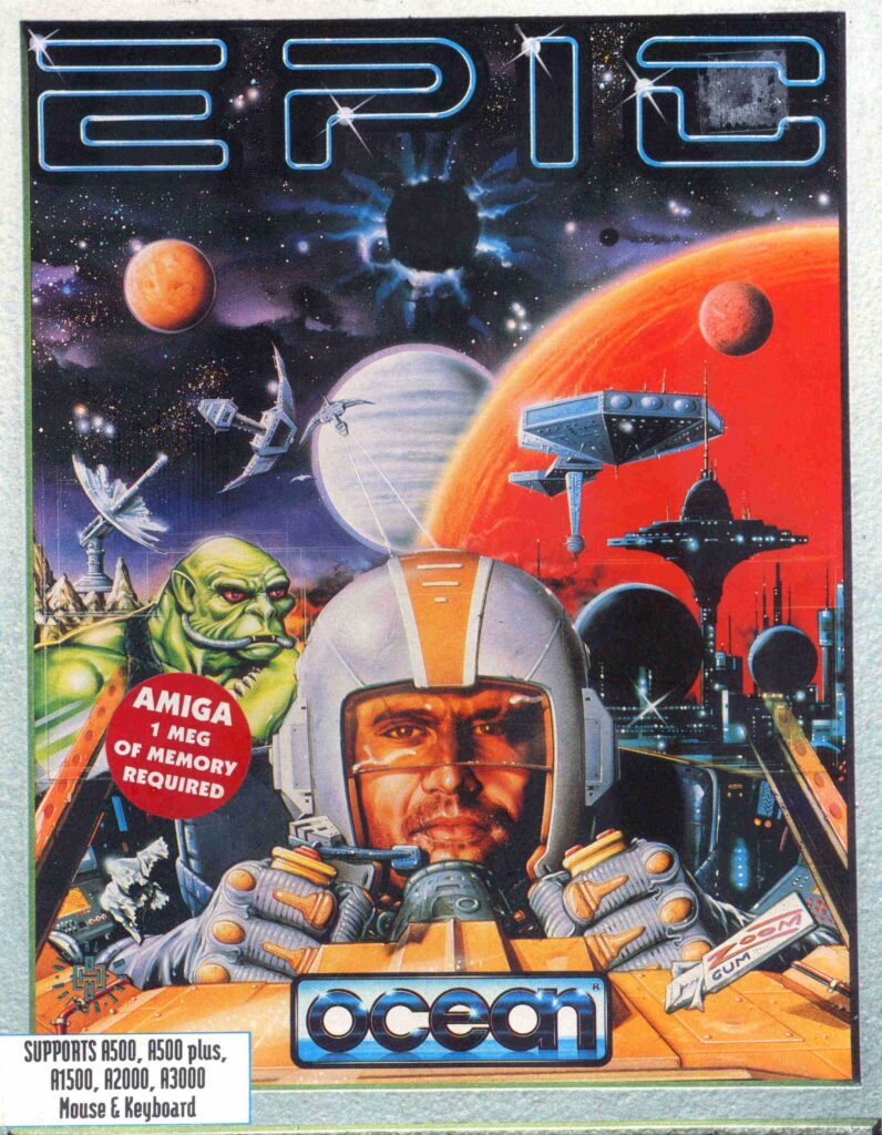 Bob Wakelin's cover for the Epic PC CD Ocean simulation action game
