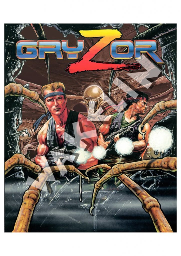 Gryzor - Ocean Software Cover Art by Bob Wakelin