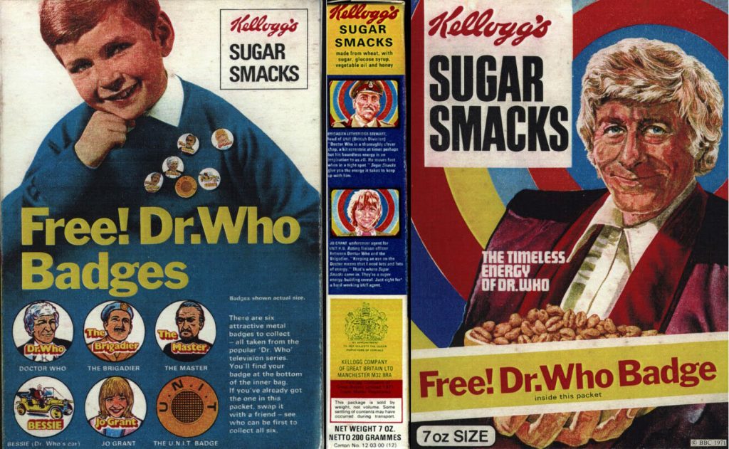1971 Sugar Smacks - Doctor Who packet via "The Confessions of Who"