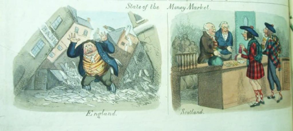 Banker satire in the Looking Glass