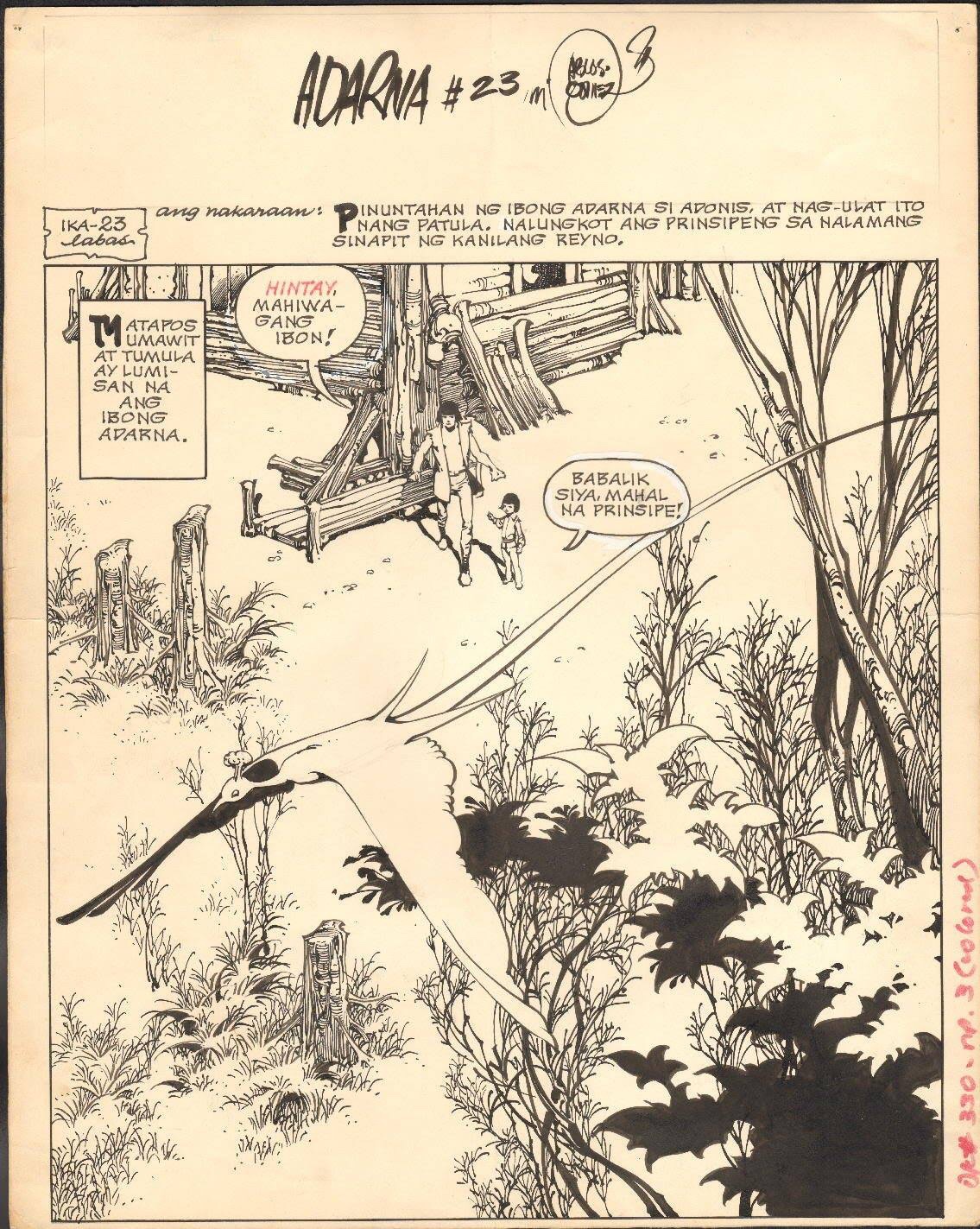 Adarna - 1970s strip published in the Philippines, art by Alex Nino
