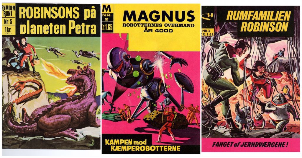 Foreign language reprints of some US comics, with thanks to N. Scott Robinson