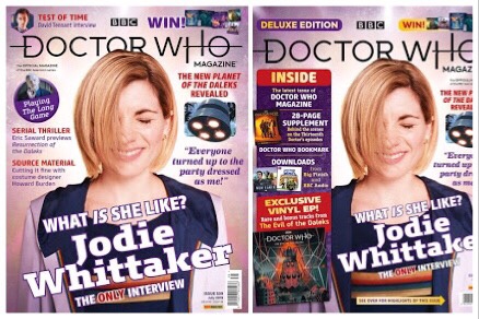 Doctor Who Magazine Issue 539 - the regular and WHSmith Exclusive editions side by side (With thanks to Lew Stringer)