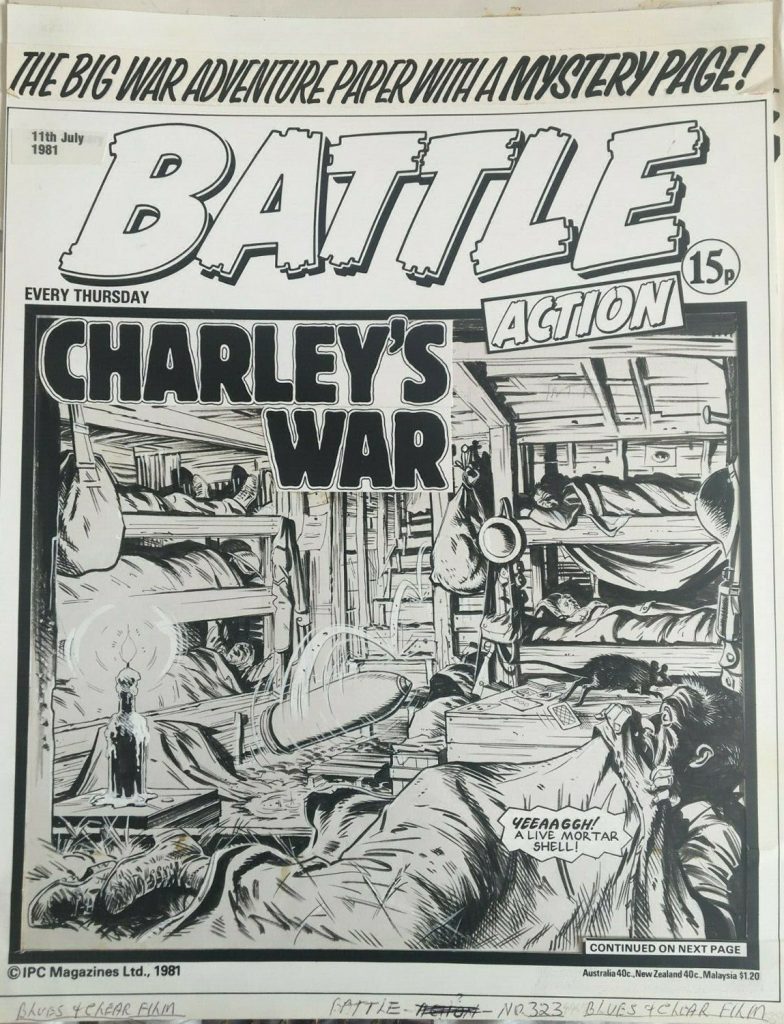 A "Charley's War" Battle cover from 1981, art by Joe Colquhoun, story by Pat Mills