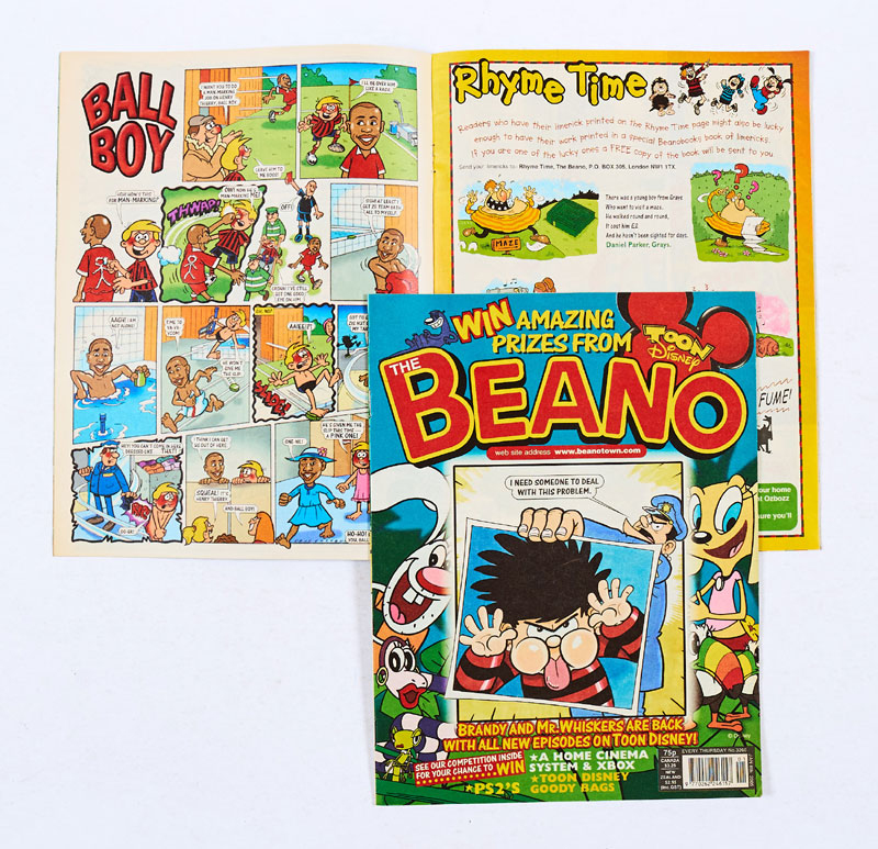 All 200,000 distribution copies of the original Beano 3260 were destroyed. The "Henry Thierry" character featured in the comic's regular Ball Boy strip bore many resemblances to the Arsenal player. He was French, had a shaved head and wore a red football strip. In the story, the character was sent off during a match and takes an early bath. He also says ‘Va-va-voom’! Editor, Euan Kerr, said at the time: 'In the cold light of day, we felt it might cause offence and we did not want to do that so the issue was reprinted with a replacement cartoon strip'. Only a few copies were retained by DC Thomson for reference.