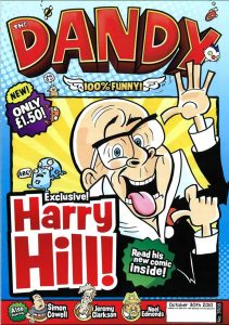 Harry Hill on the cover of The Dandy, cover dated 30th October 2010