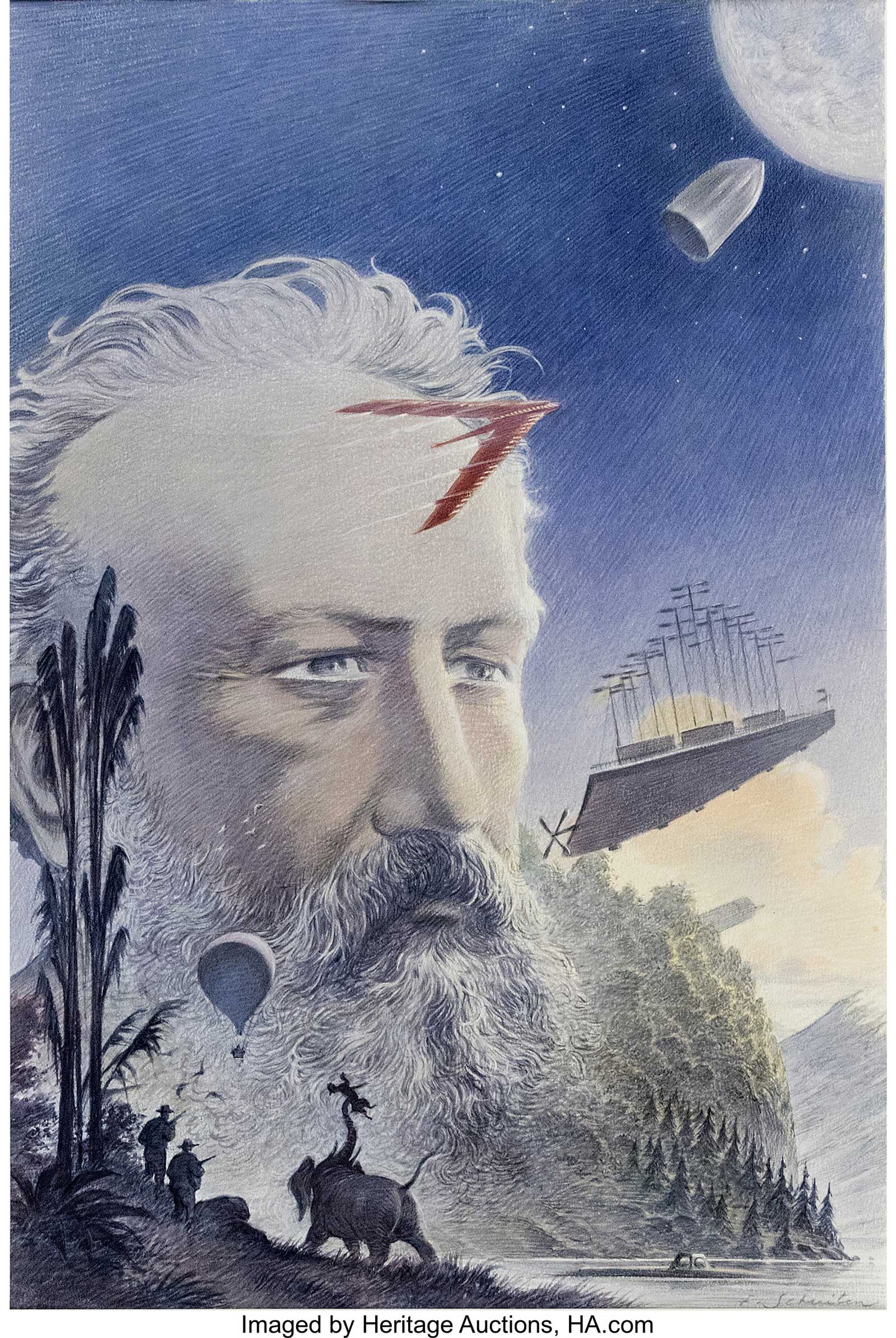 François Schuiten Jules Verne Illustration art (2003)