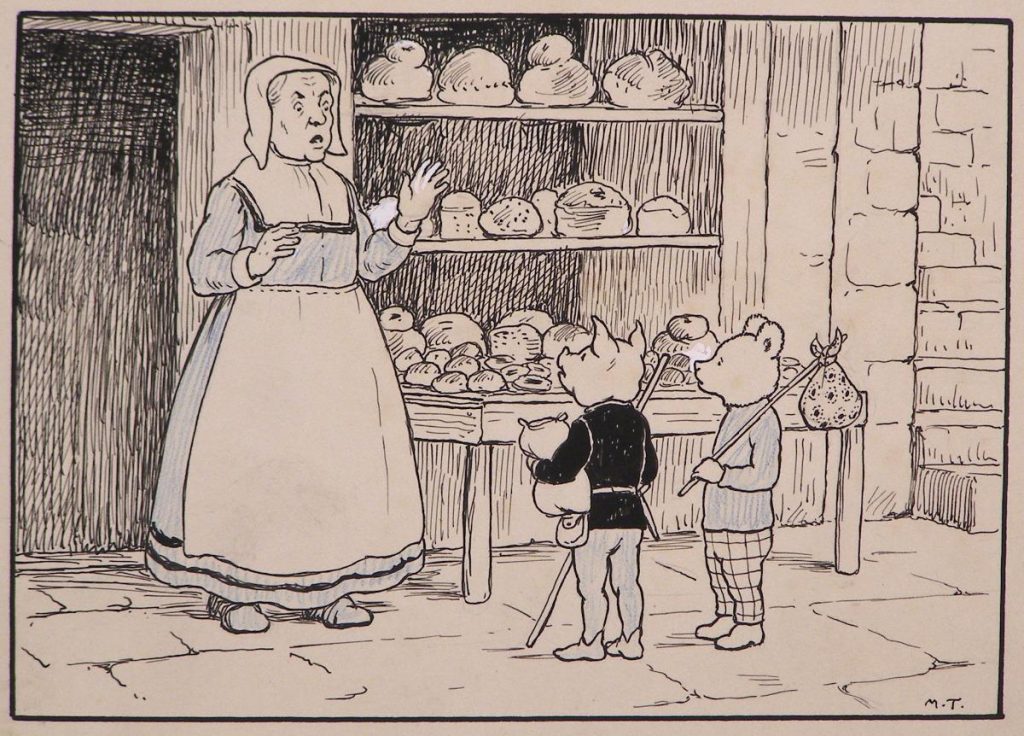 A panel from "Rupert and the Little Prince" by Mary Tourtel, first published in 1930