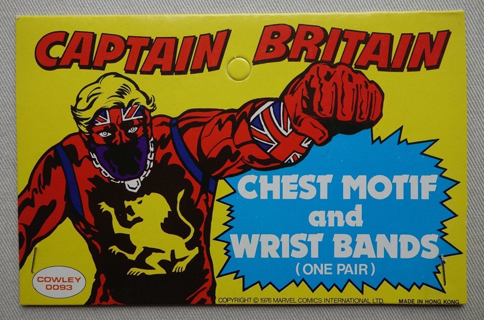 Captain Britain Chest Motif and Wristband Sets