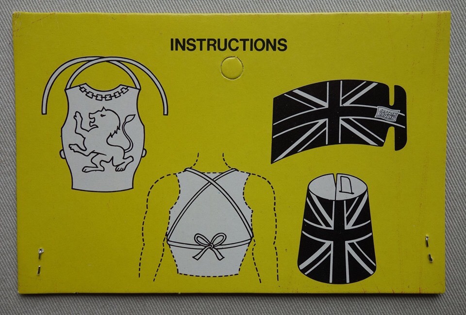 Captain Britain Chest Motif and Wristband Sets