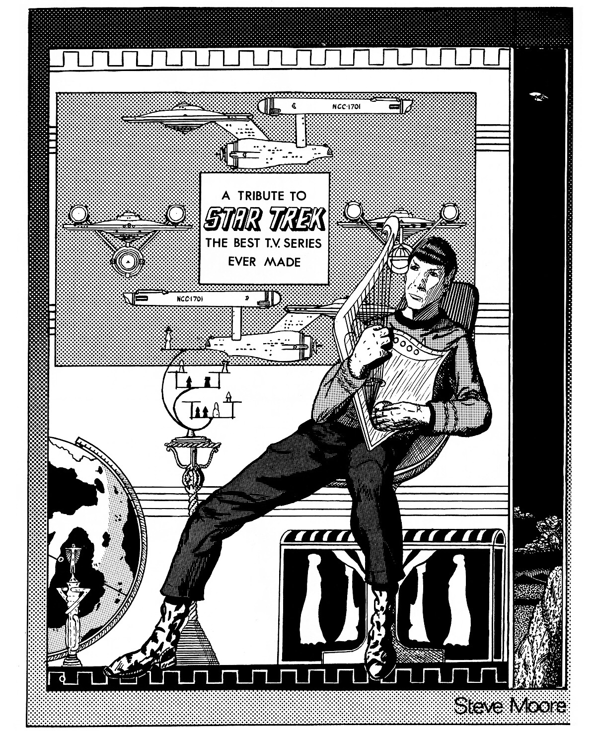 A tribute to Star Trek’s Mr Spock by Steve Moore, better known of course, as a prolific and fondly remembered comics writer