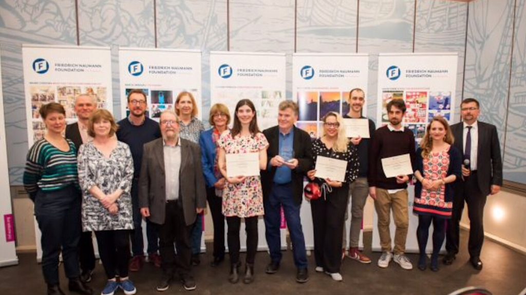 Finalists and judges at the award ceremony for “Europe+” last month. Photo: Felix Kindermann