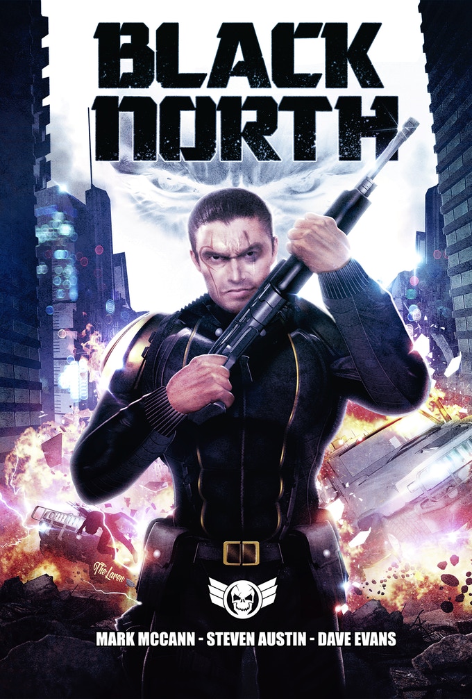 Black North cover by Hal Laren, logo by Marc Savage