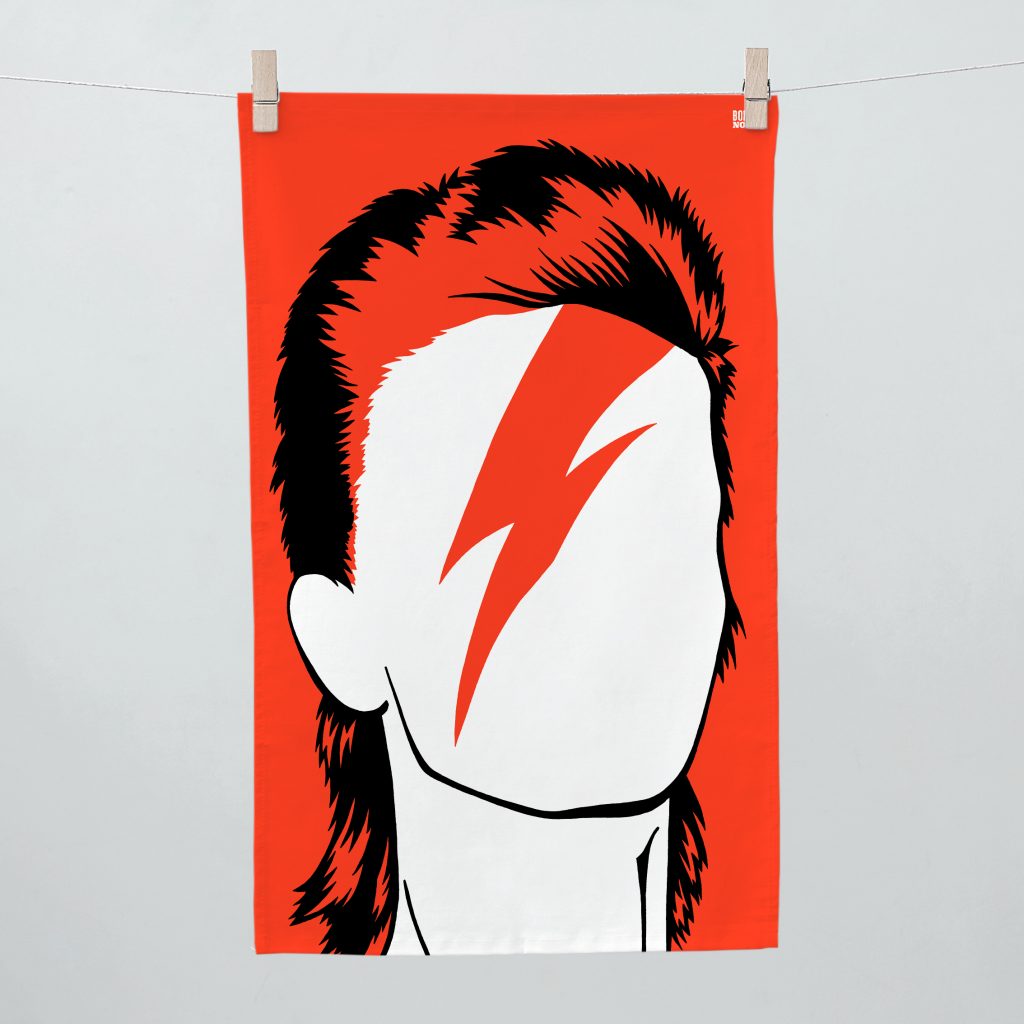 Bold & Noble - David Bowie Tea Towel. Photo: National Theatre