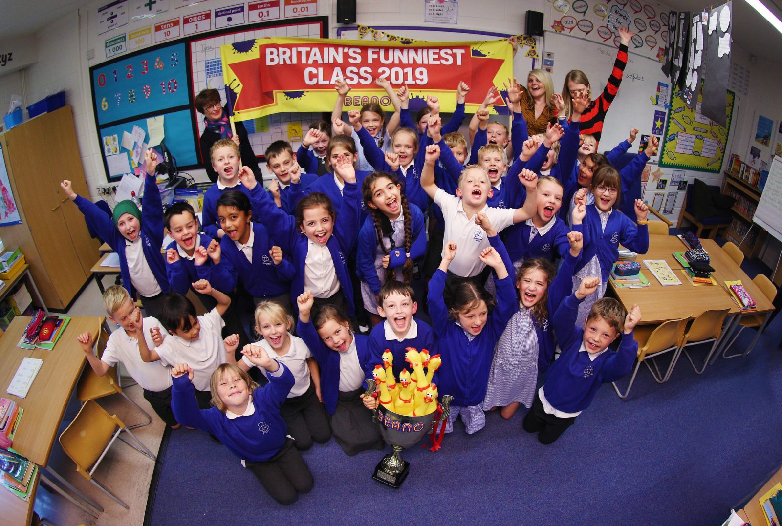 Foxes class from Castlewood Primary in Horsham, West Sussex have today been revealed as the winners of Beano’s Britain’s Funniest Class national joke competition