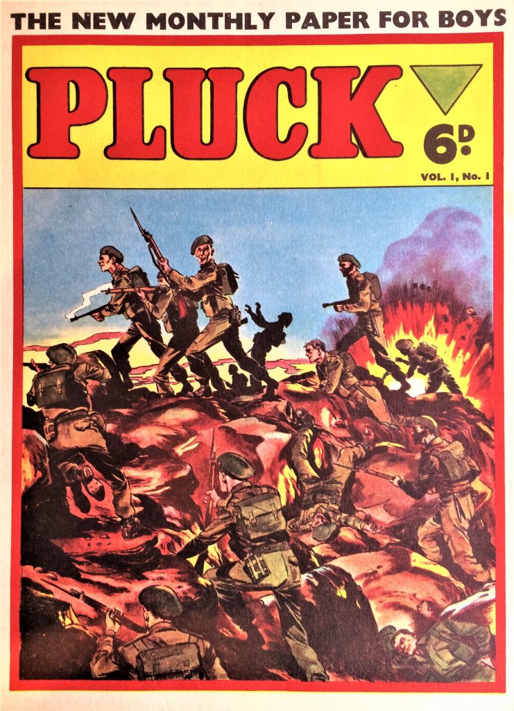 Pluck #1 - 1956 - cover believed to be by Mick Anglo