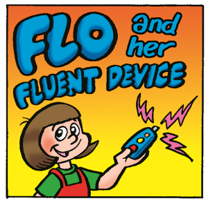 Flo And Her Fluent Device by Lew Stringer