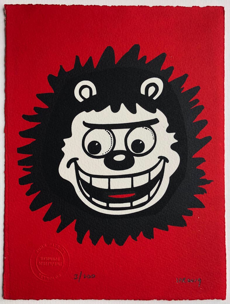 A recent addition to John Patrick Reynolds’s Beano screenprint Lune - a new portrait of Gnasher