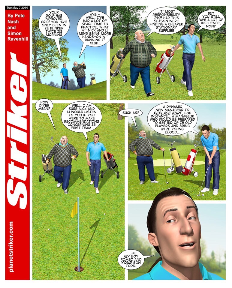 One of the final Striker strips as published in The Sun  in 2019