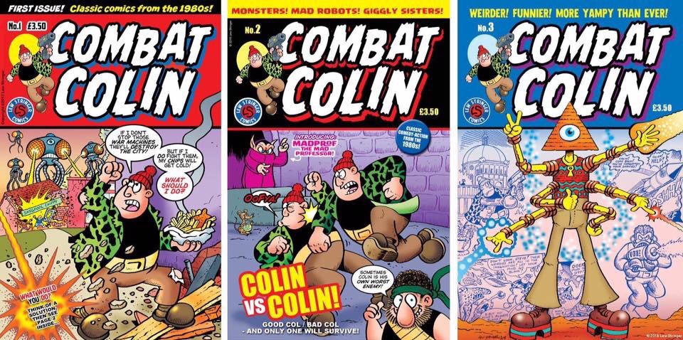 Combat Colin #1 - 3 Covers by Lew Stringer