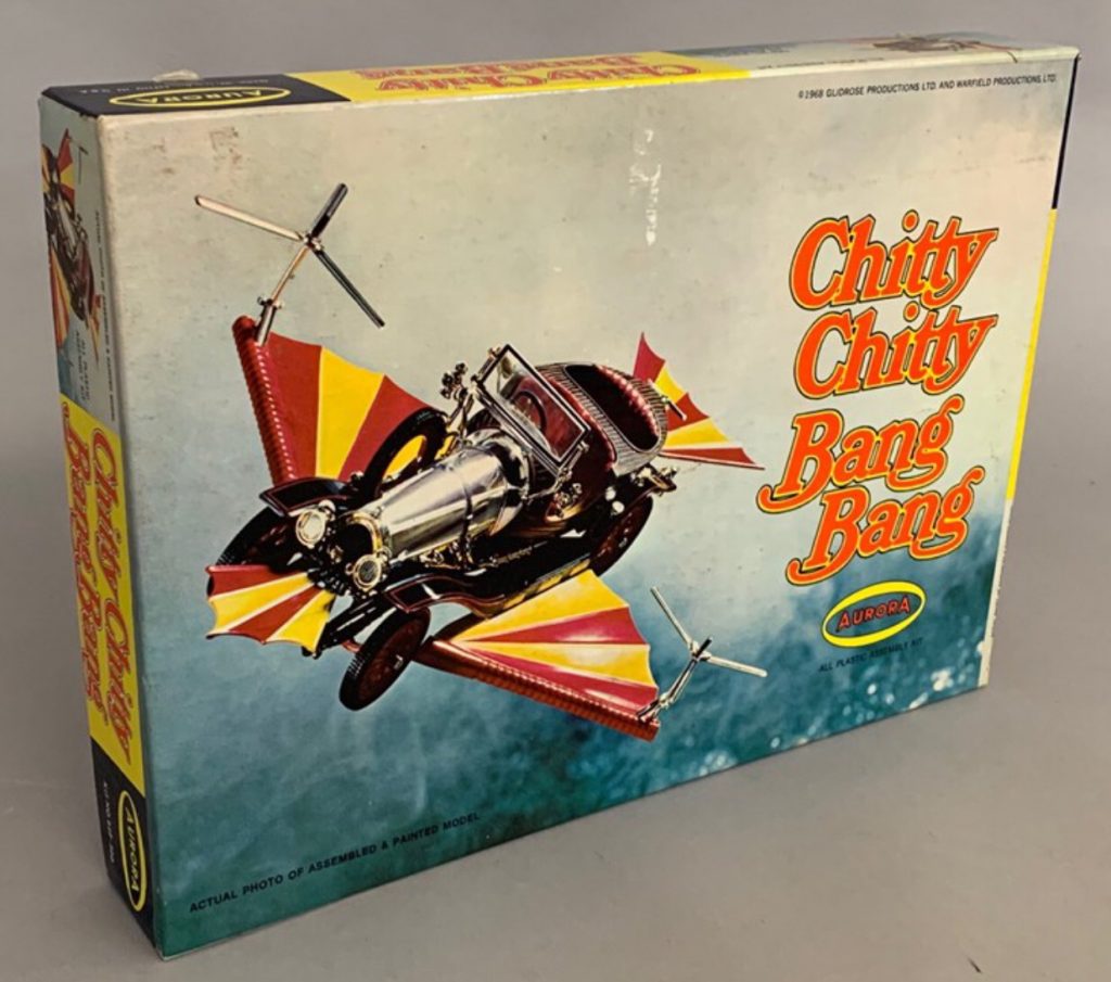 AURORA Chitty Chitty Bang Bang plastic model kit, Copyright Glidrose Productions Ltd. 1968