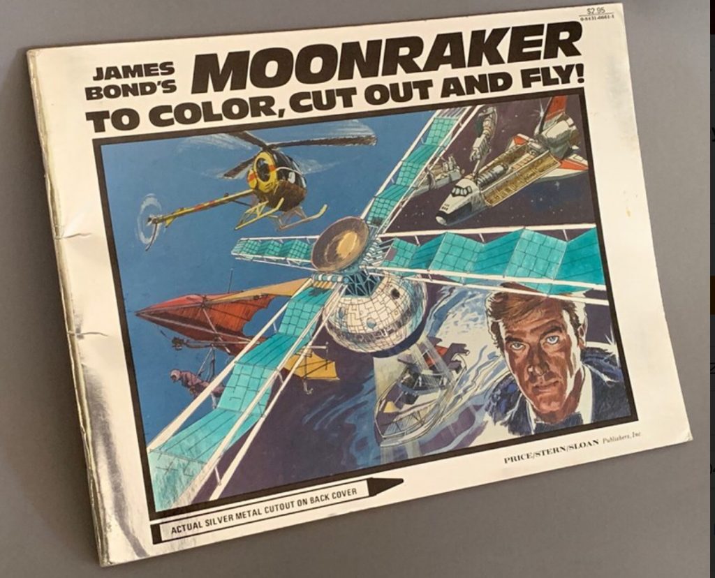 A very rare "James Bond's Moonraker to Color, Cut Out and Fly" booklet by Price/Stern/Sloan Publishers Inc. Los Angeles 1979
