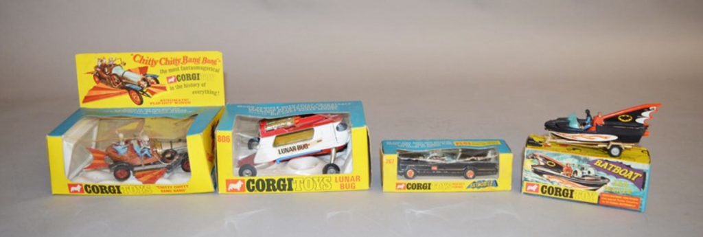 Assorted Chitty Chitty Bang Bang, James Bond and Batman-related Corgi toys - 
