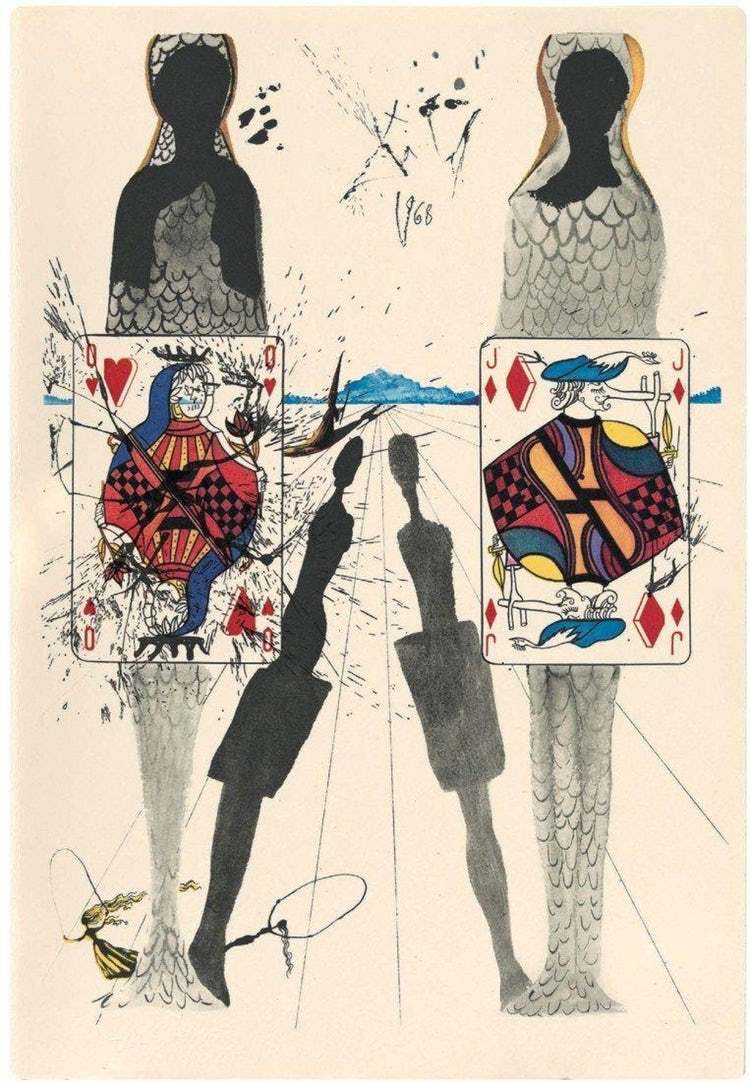 Alice's Adventures in Wonderland - The Croquet Game by Salvador Dali