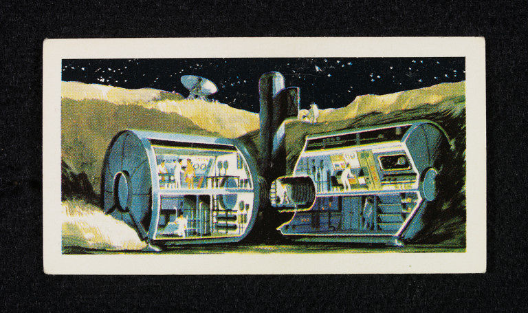 Race into Space Brooke Bond Card - Lunar Colony