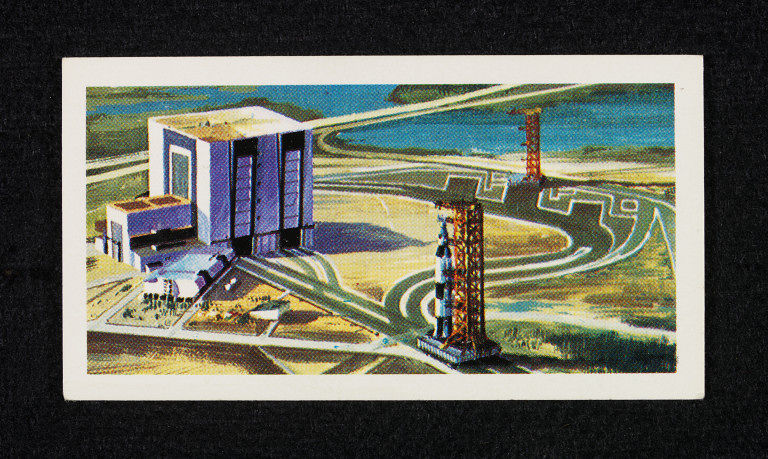 Race into Space Brooke Bond Card - Saturn V